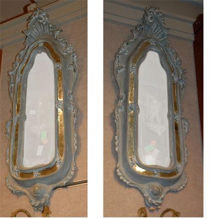 Pair of Italian Rococo Style Silvered 68805