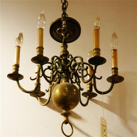 Dutch Baroque Style Six Light Chandelier  6881a