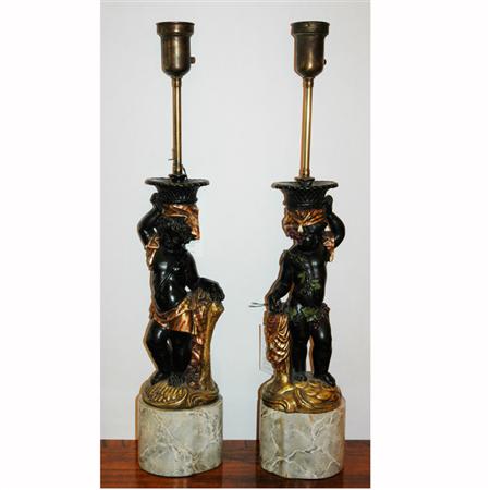Pair of Italian Baroque Style Composition 6884b