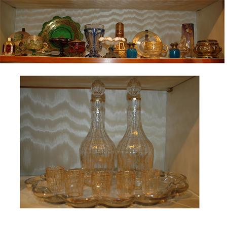 Group of Bohemian Glass Articles