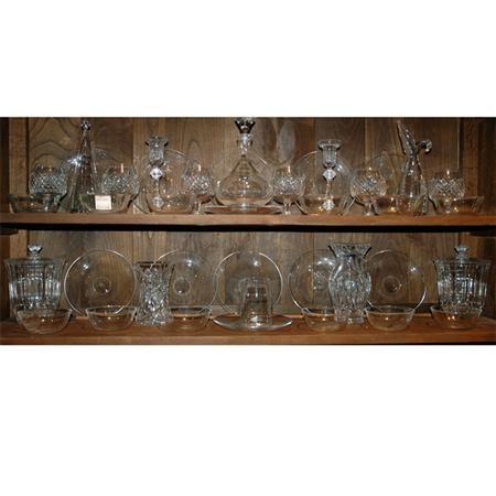 Group of Colorless Glass Barware
	 