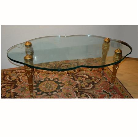 Neoclassical Style Glass Top Low 6886c