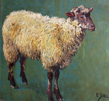 Attributed to Edouard Pail Sheep Study
	