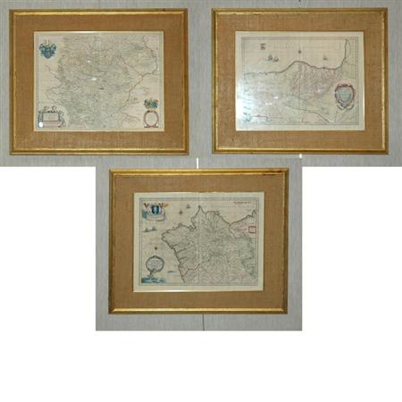  MAPS Group of three hand colored 688bf