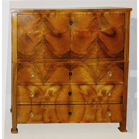 Biedermeier Style Satinwood Secretaire