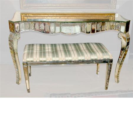 Mirrored Console and Bench
	  Estimate:$1,200-$1,800