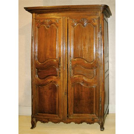 Provincial Louis XV Style Oak Armoire
	