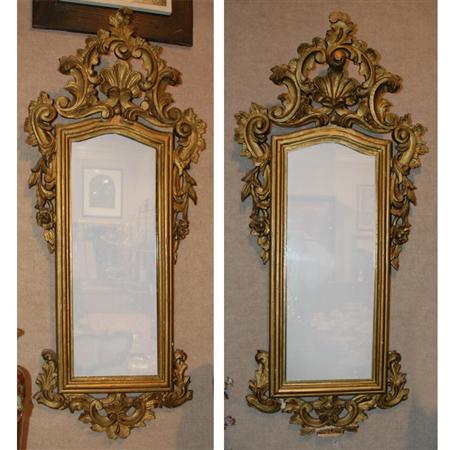 Pair of Italian Rococo Style Gilt Wood 68900