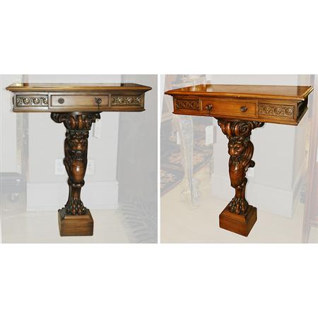 Pair of Italian Baroque Style Carved 68901