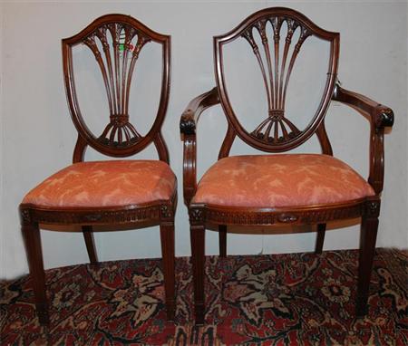 Set of Ten George III Style Mahogany