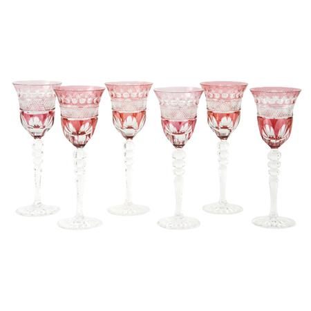 Set of Fifteen Ruby Cut to Clear 6893a