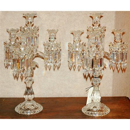Pair of Baccarat Style Pressed 6894f
