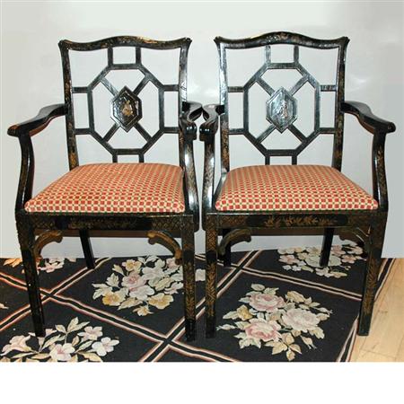 Pair of George III Style Black