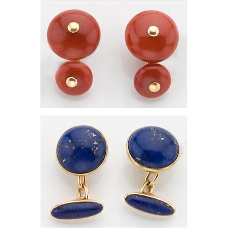 Pair of Lapis Cufflinks and Pair 68d68