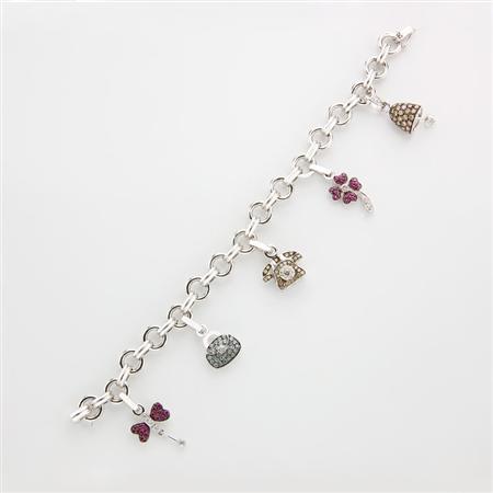 White Gold, Gem-Set and Diamond Charm