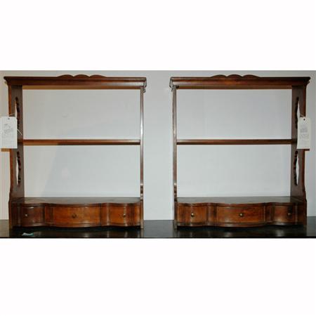 Pair of Mahogany Two Tier Hanging 68df1