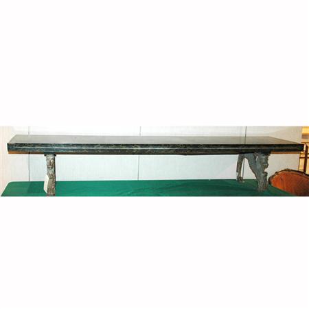 Regency Style Faux Marble Top Bench
	