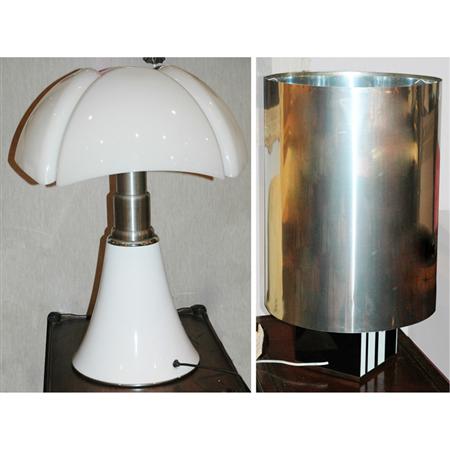 Two Modern Style Plastic and Metal Lamps
	