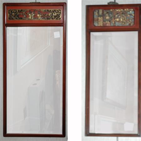 Two Chinese Gilt Decorated Hardwood 68e25