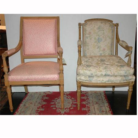 Two Louis XVI Style Armchairs  68e28