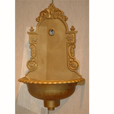 Rococo Style Gilt Metal Wall Fountain  68e3a