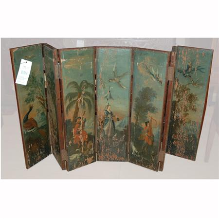 Chinoiserie Decorated Seven Panel
