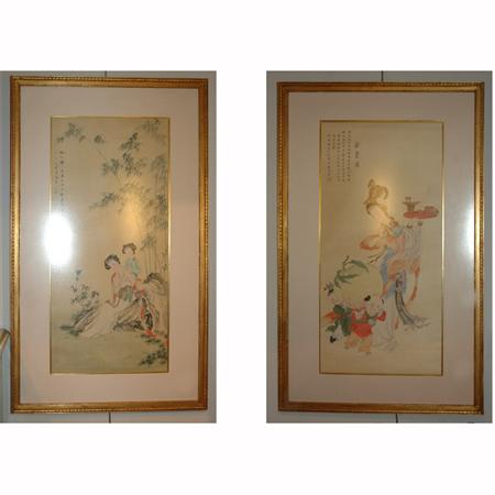 Two Framed Chinese Paintings  68ea7