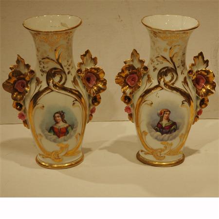 Pair of French Porcelain Portrait