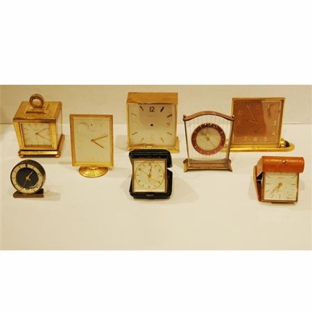 Group of Eight Desk and Travel Clocks
	
