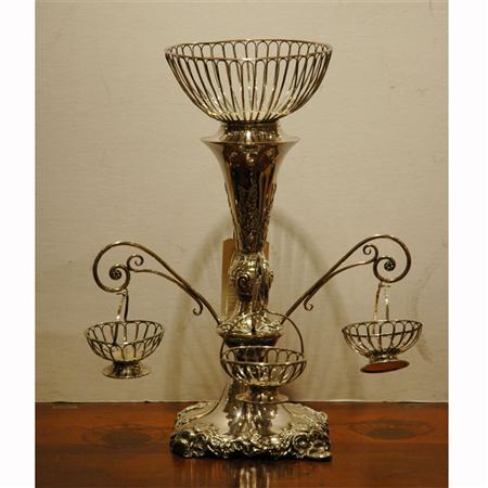 Rococo Style Silver Plated Epergne  68f1b