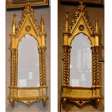 Pair of Gothic Style Gilt-Wood