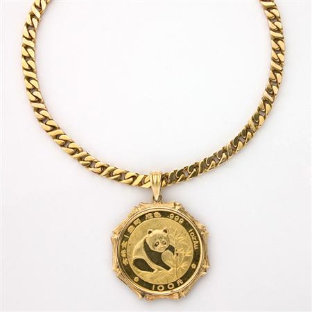 Long Gold Curb Link Chain Necklace