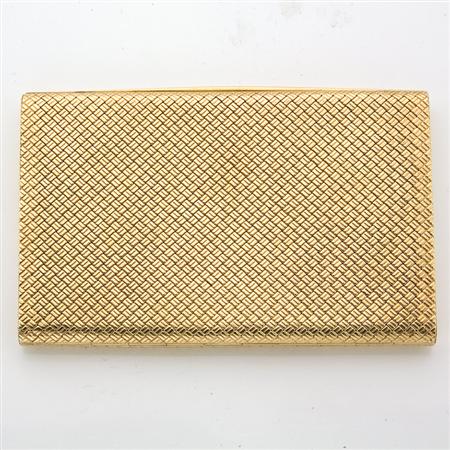 Gold Basket Weave Cigarette Case  68bfe