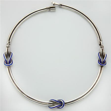 Sterling Silver and Blue Enamel 68c57