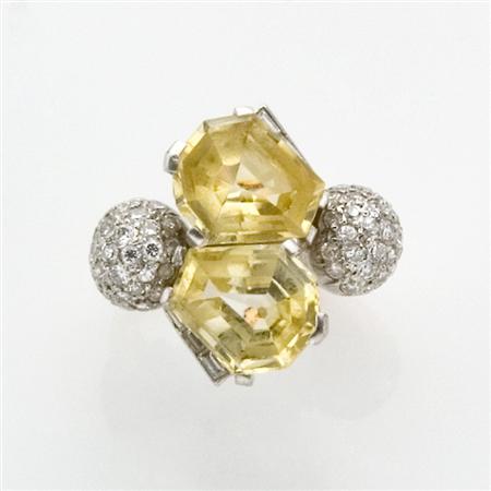 Rose Gold Platinum Yellow Sapphire 68c92