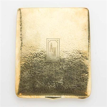 Hammered Gold Cigarette Case Tiffany 68c97