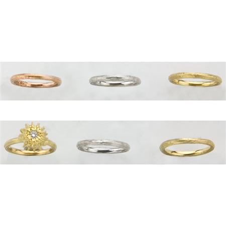Seven Tricolor Gold Stacking Band