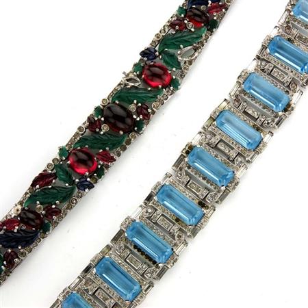Two Art Deco Costume Bracelets
	