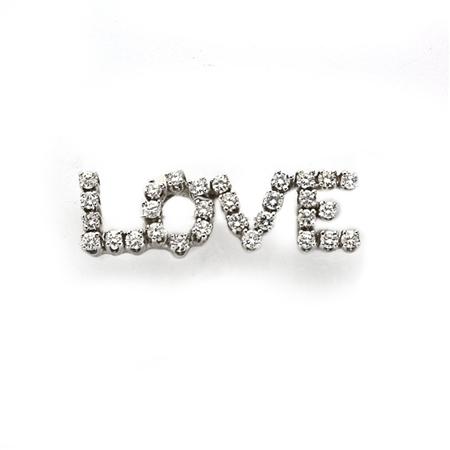 Diamond Love Brooch
	  Estimate:$800-$1,200