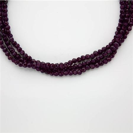 Triple Strand Faceted Garnet Bead 68cf7