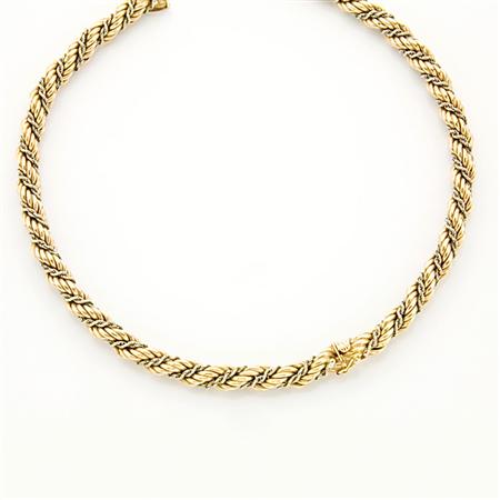 Two Color Gold Rope Twist Chain 68cf9