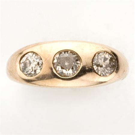 Gold and Diamond Gypsy Ring
	 
