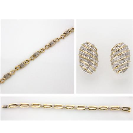 Two Gold and Diamond Bracelets 68d25