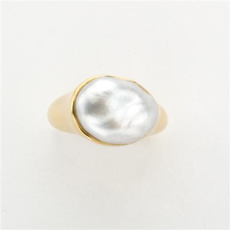 Gold and Baroque Cultured Pearl 68d3c