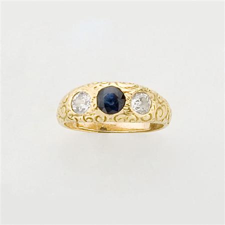 Gold Sapphire and Diamond Gypsy 68d56