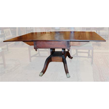 Classical Mahogany Drop-Leaf Dining