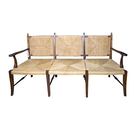 Mahogany Rush Back and Seat Bench
	