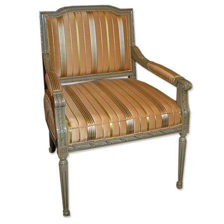 Louis XVI Style Painted Wood Armchair  69220