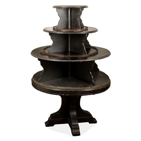 Black Painted Wood Four-Tier Dumbwaiter
	