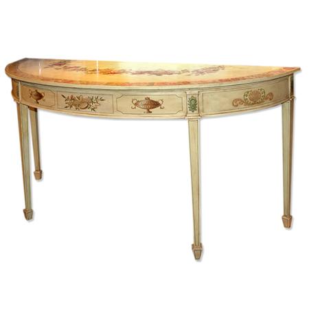 Adam Style Painted Ivory Console  69243